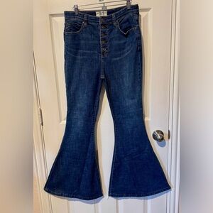 We The Free Fabulous Button Fly Bell Bottom Jeans